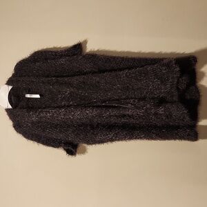 Free People Black Fuzzy Cardigan